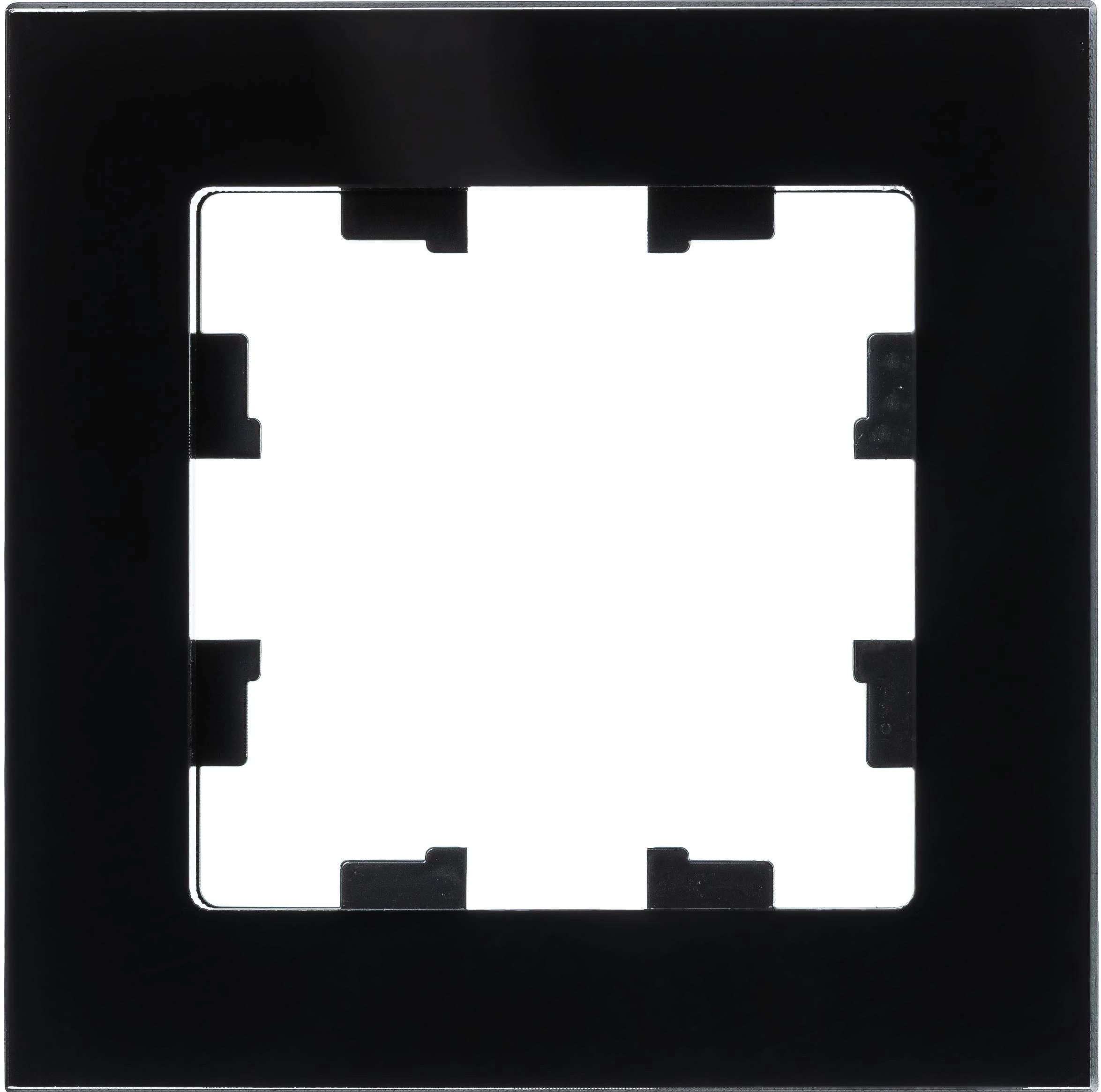  артикул ATN321001 название Рамка 1-ая (одинарная), Стекло Черное, серия Atlas Design, Schneider Electric