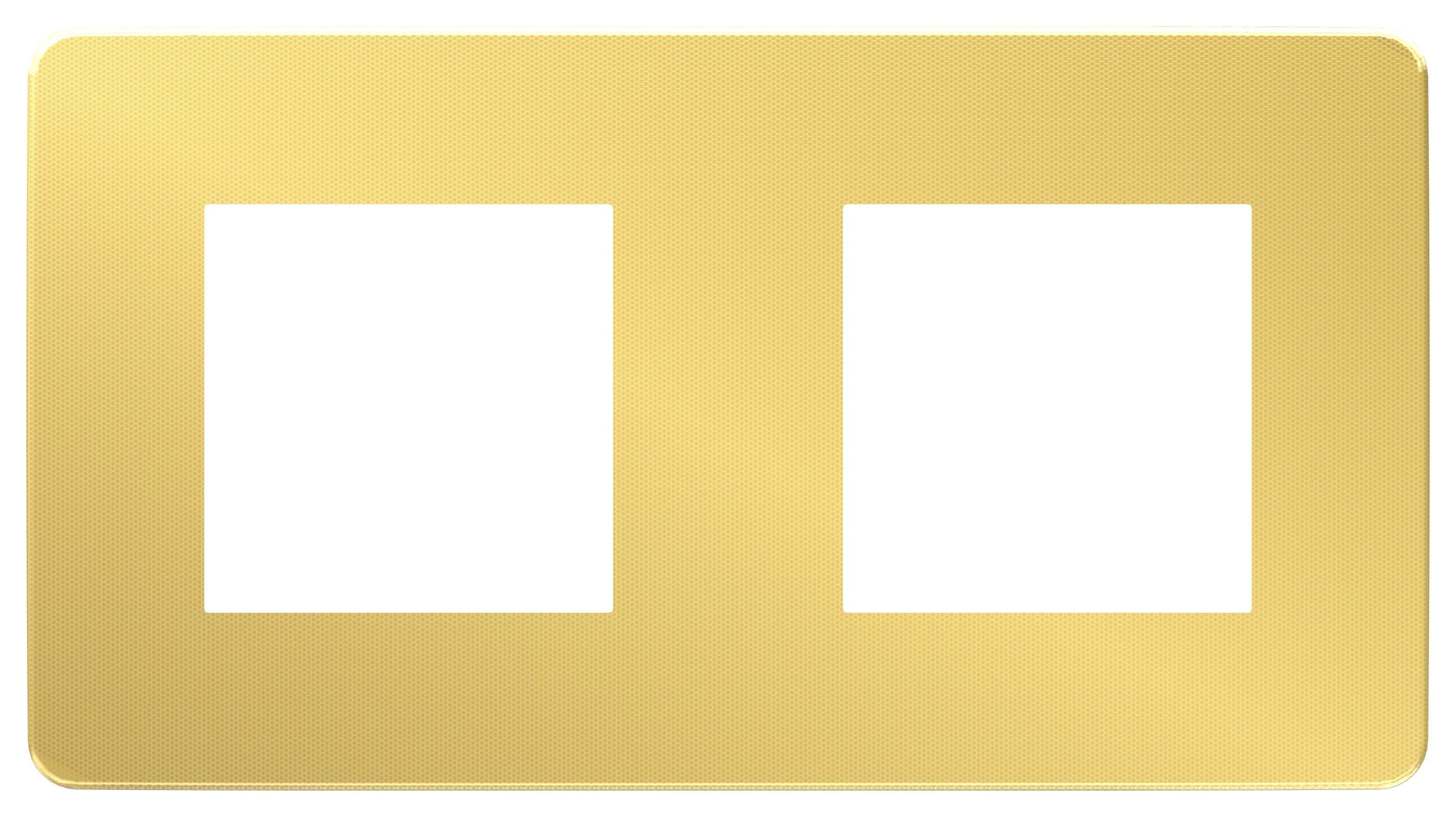  артикул NU280462 название Рамка 2-ая (двойная), Золото/Антрацит, серия Unica Studio, Schneider Electric